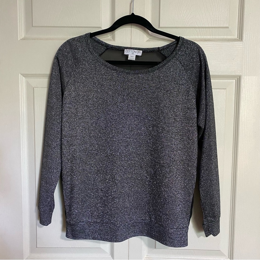 Cotton On Glittered Long Sleeve Top
